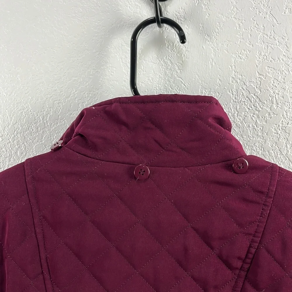 Liz Claiborne Women's Lightweight burgundy Quilted Jacket With Out Hood Sz S